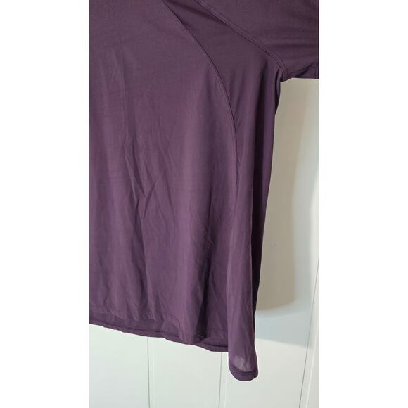 Athleta Top Athletic Athleisure Plum Purple Sports Tee Short Sleeve Size Small - Picture 3 of 9